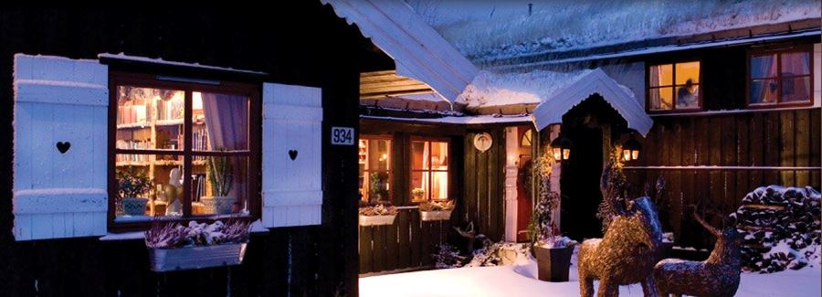 Nyt juleferien i en hytte på fjellet